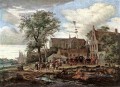 Taverne avec May Tree paysage Salomon van Ruysdael